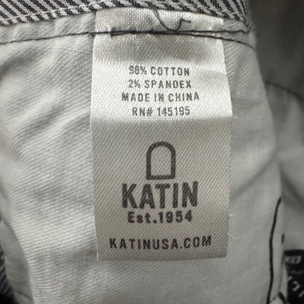 Katin Mens Chino Shorts Size 36 Gray Stretch Casual Flat Front Skate Surf NWT - Picture 4 of 5